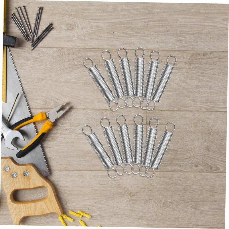 Unomor 20Pcs Stainless Steel Compression Springs Hook Ends 10mm Length 1mm Wire Diameter - Image 5